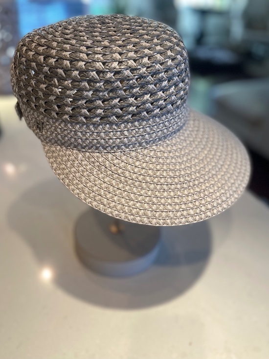 Eric Javits Accessories - Eric Javits Squishee Adjustable Back "Army Girl" Hat / Cap in Gray White